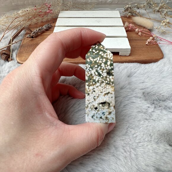 Small Ocean Jasper Tower Obelisk - Picture 2 of 6